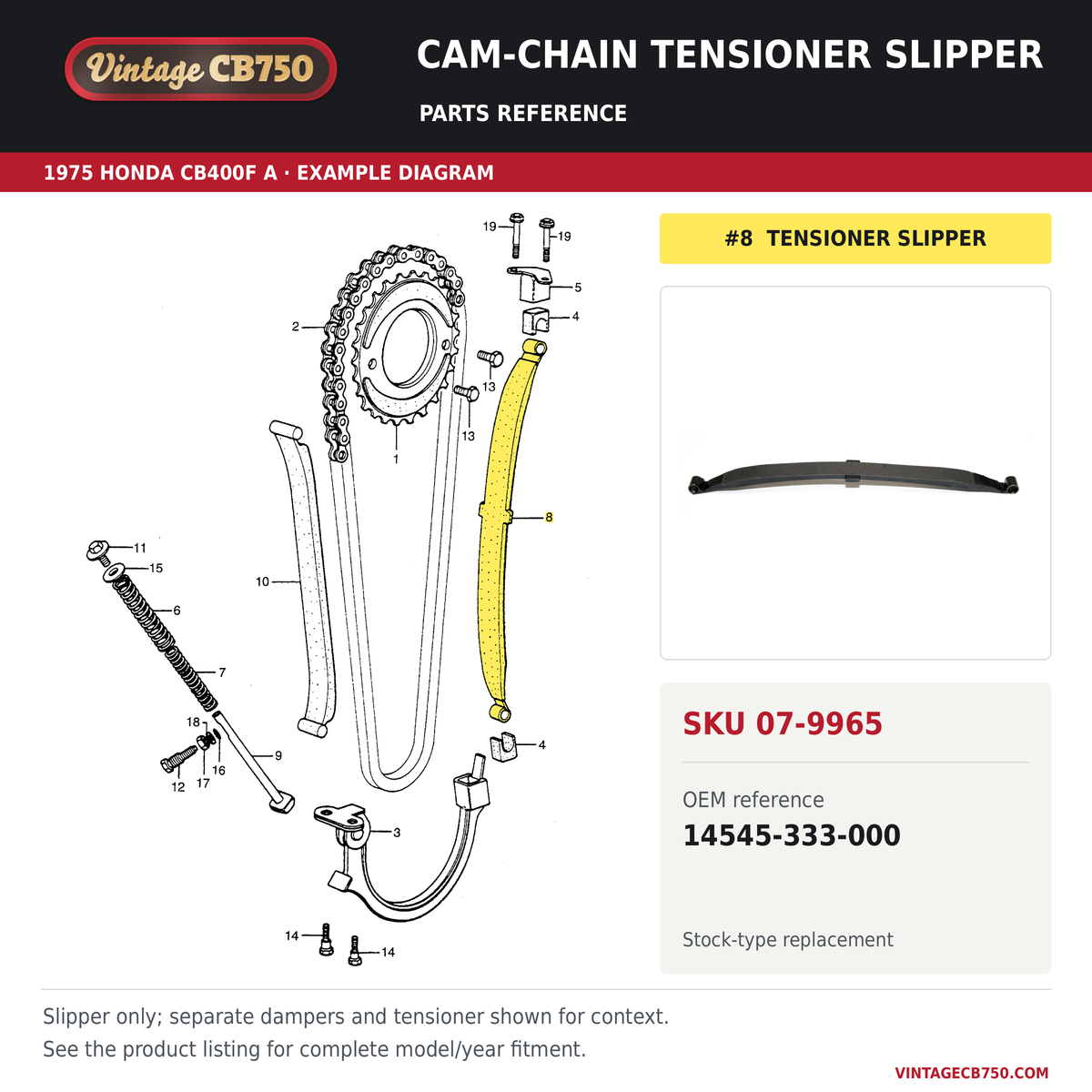 OEM fiche reference for VintageCB750 SKU 07-9965
