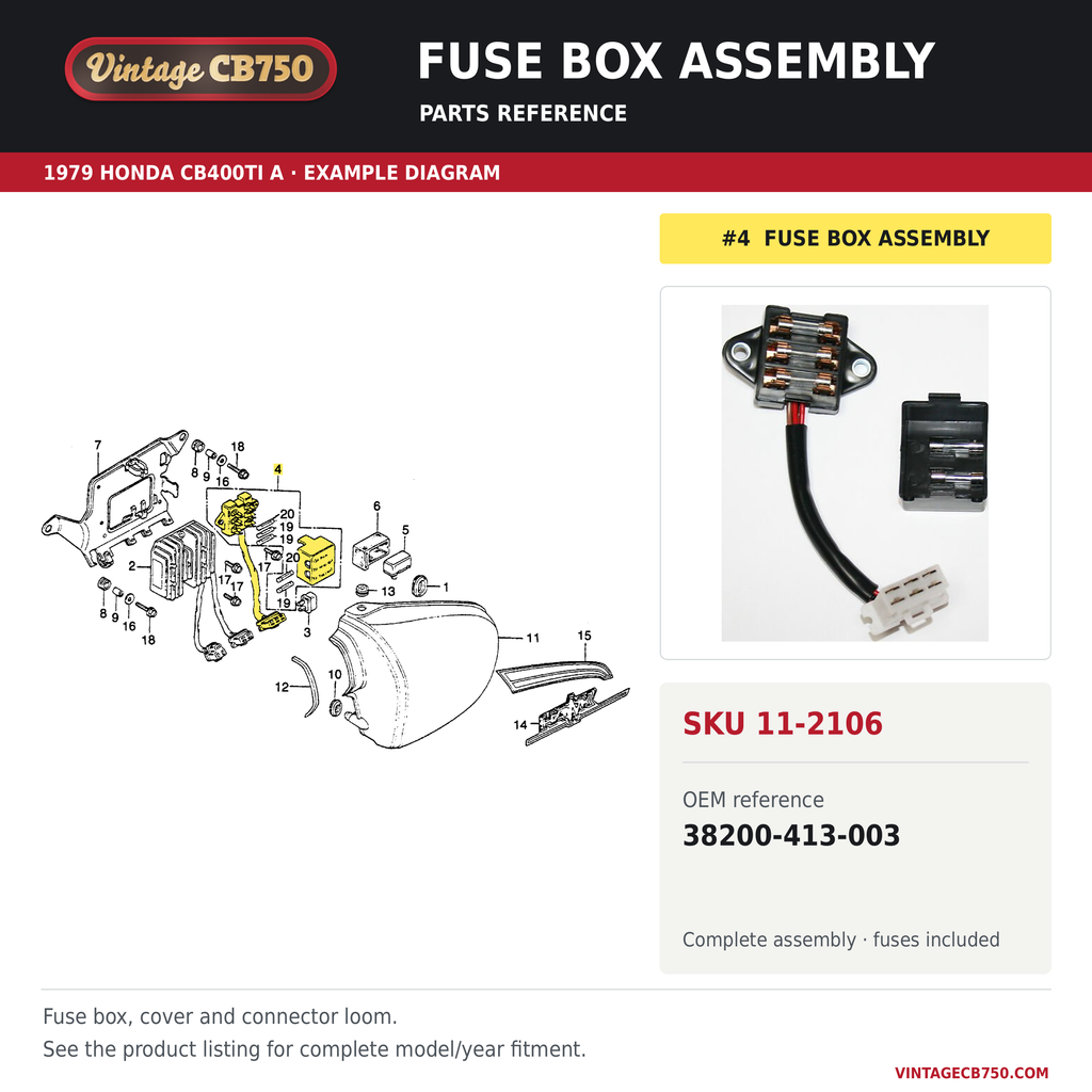 OEM fiche reference for VintageCB750 SKU 11-2106
