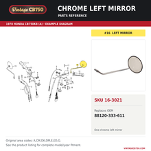 Load image into Gallery viewer, Parts fiche reference for SKU 16-3021