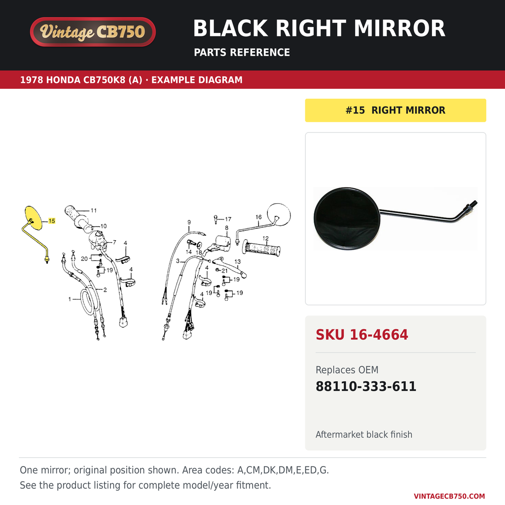 Parts fiche reference for SKU 16-4664