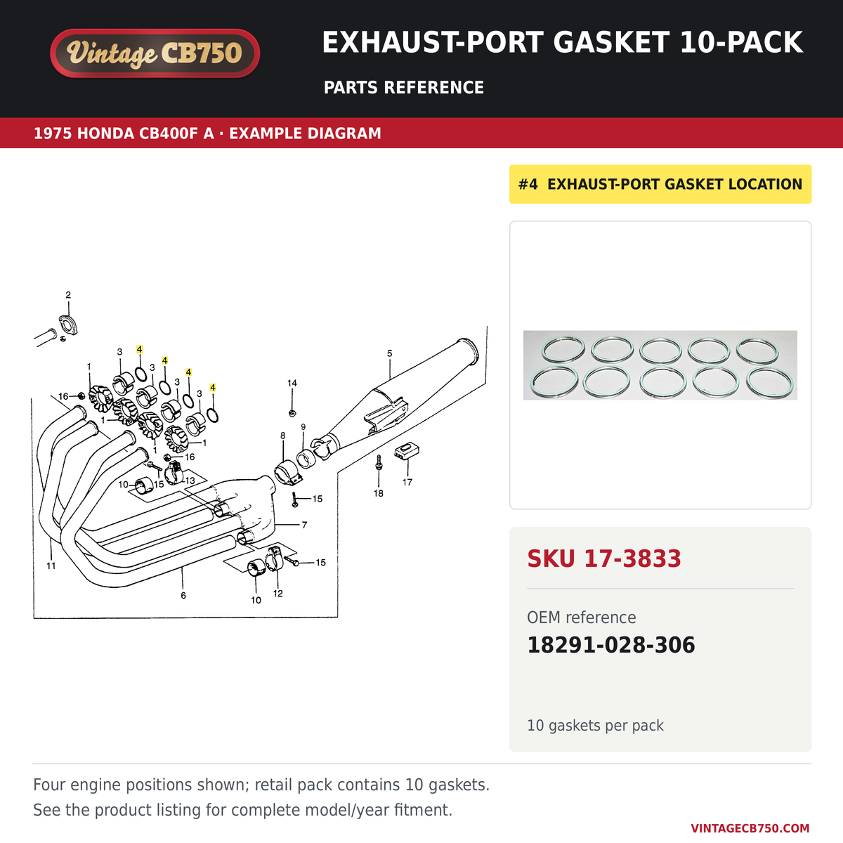 OEM fiche reference for VintageCB750 SKU 17-3833