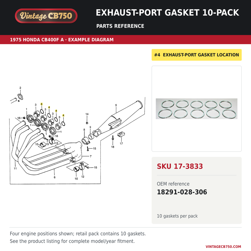 OEM fiche reference for VintageCB750 SKU 17-3833
