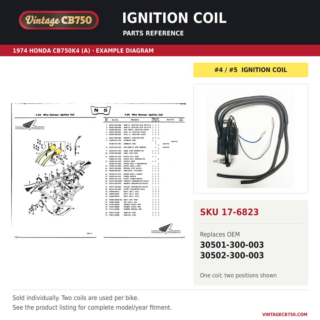 Parts fiche reference for SKU 17-6823