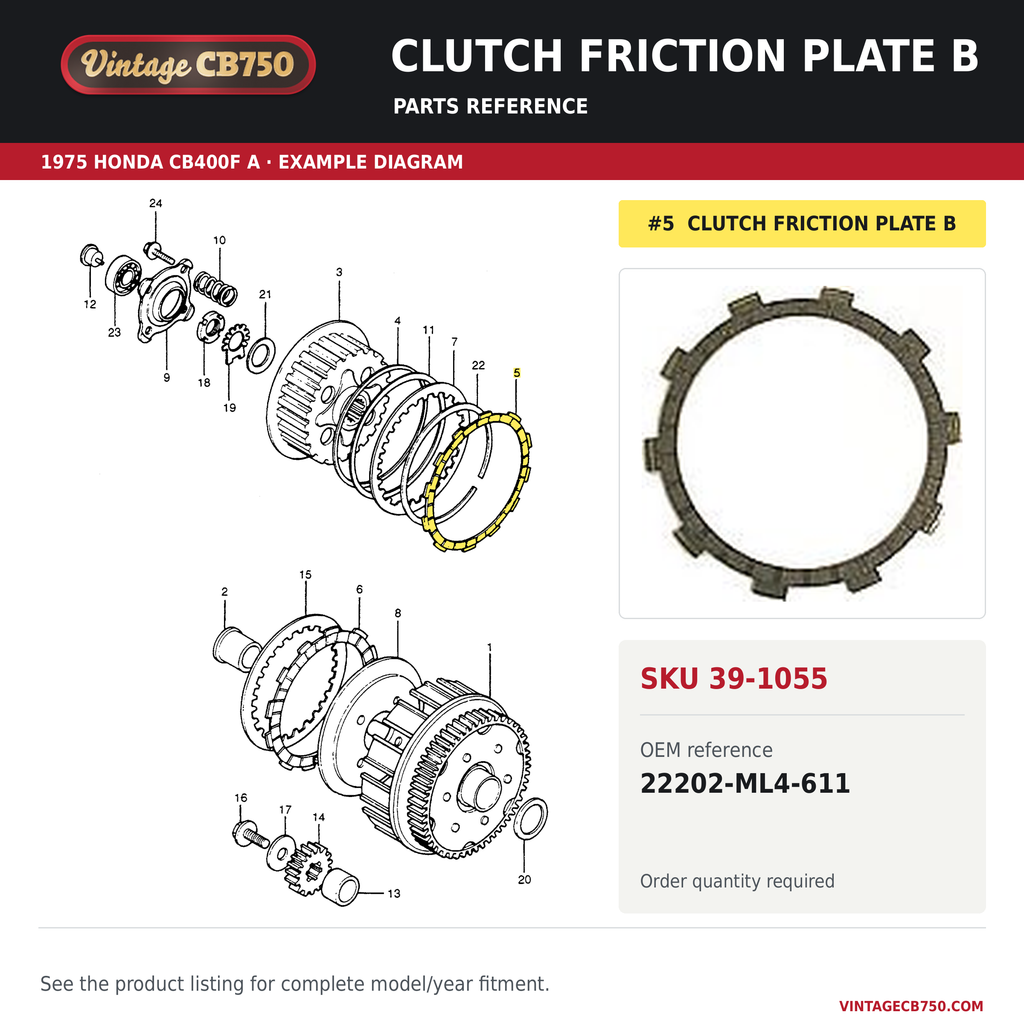 Parts reference fiche for SKU 39-1055
