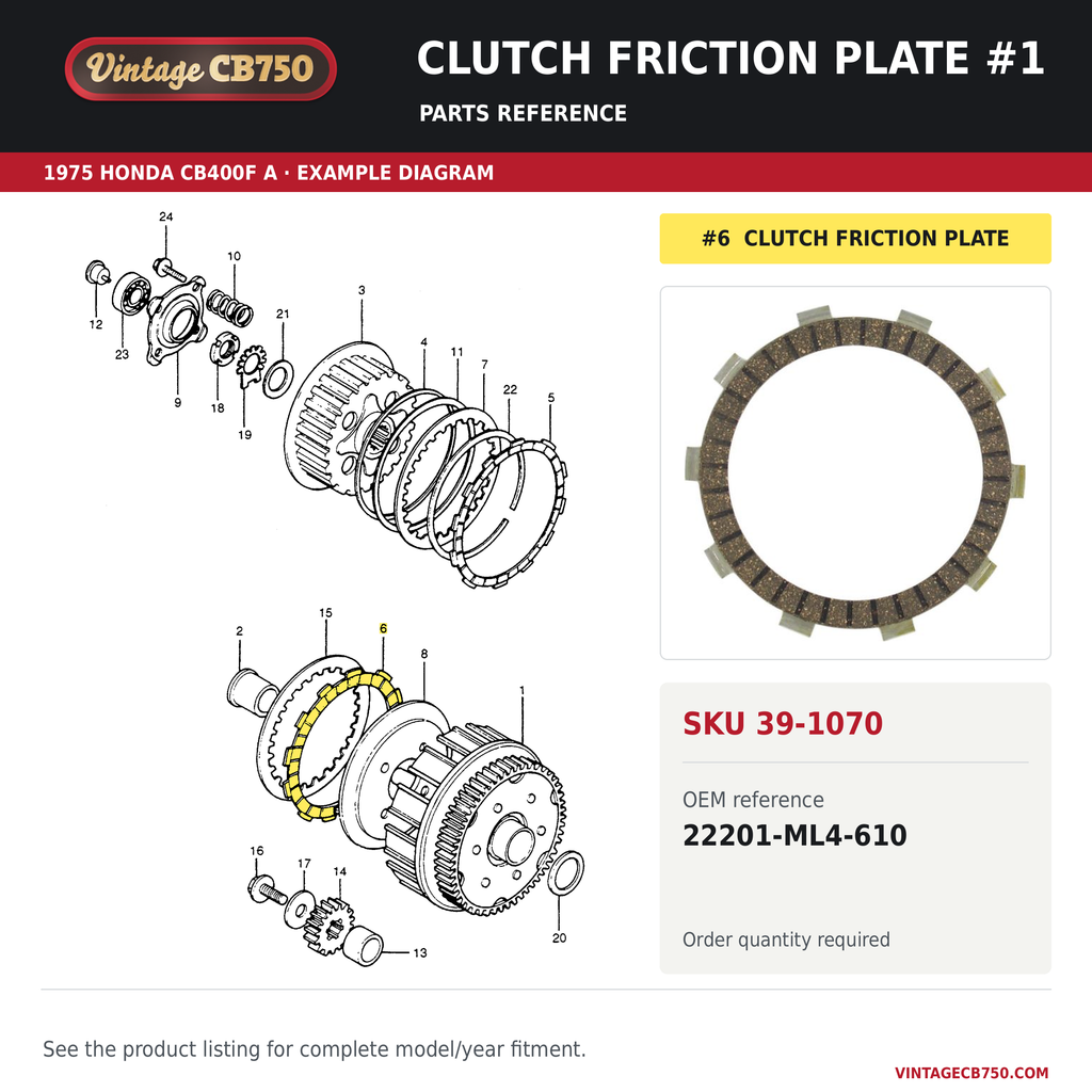 Parts reference fiche for SKU 39-1070
