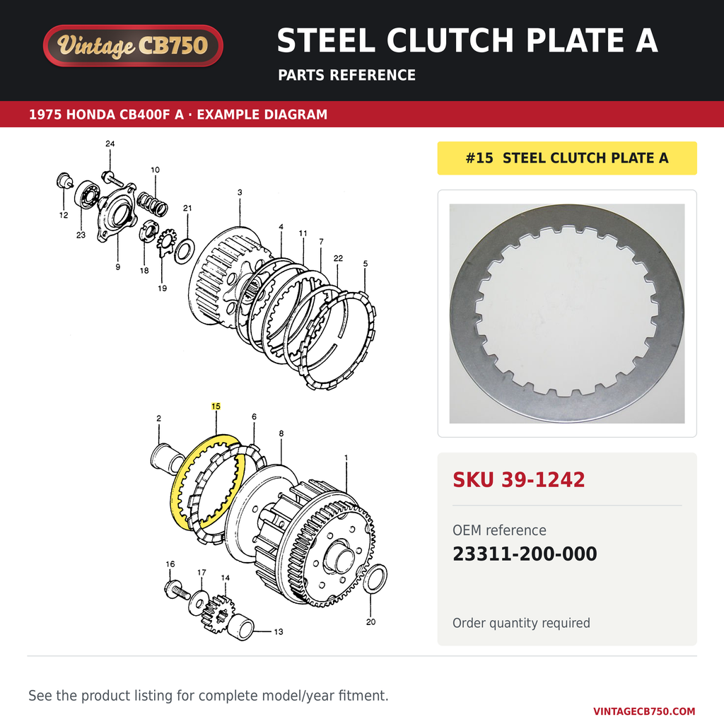 Parts reference fiche for SKU 39-1242