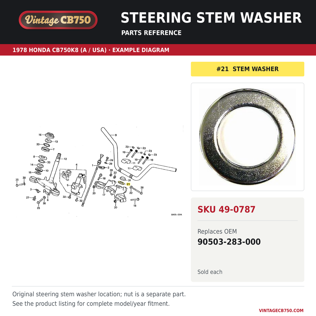 Parts fiche reference for SKU 49-0787