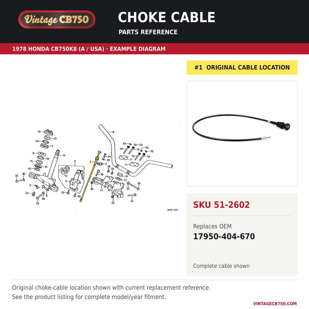 Parts fiche reference for SKU 51-2602