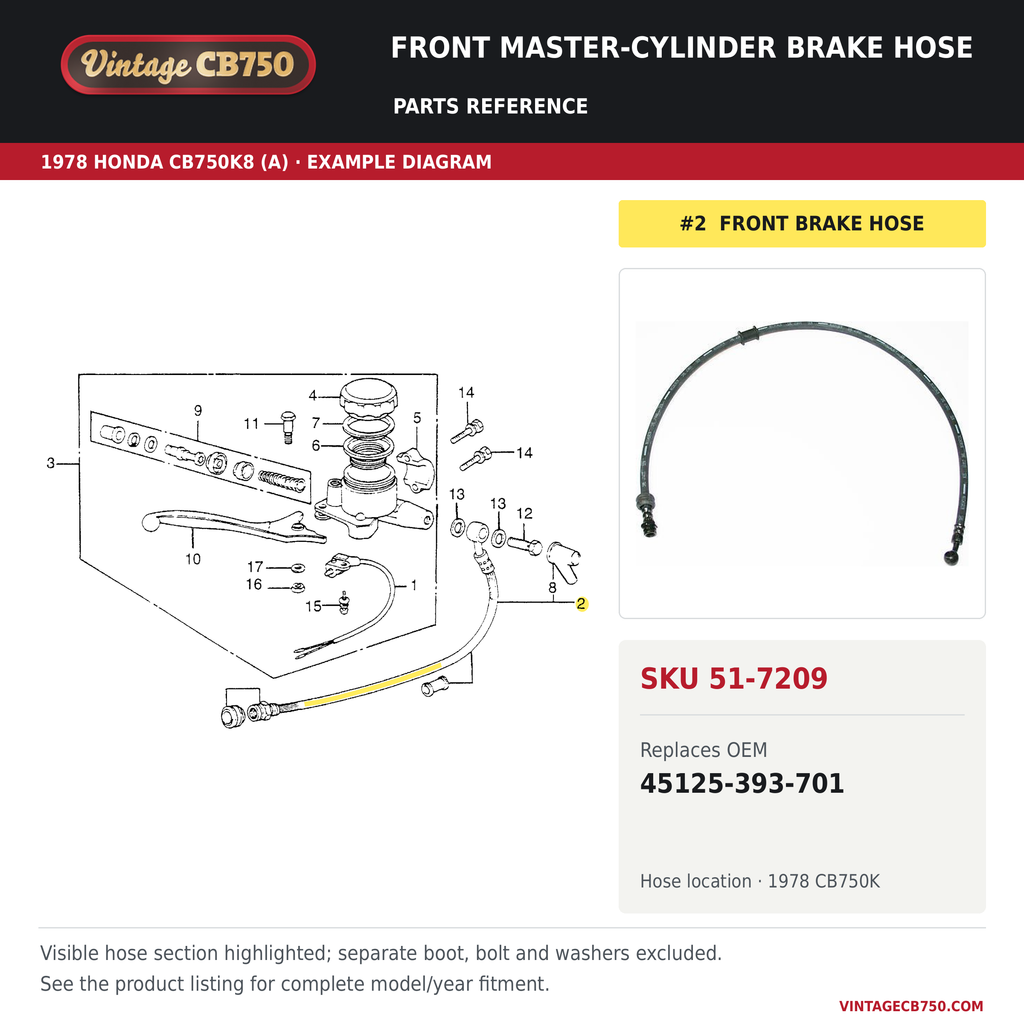 Parts fiche reference for SKU 51-7209