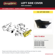 Load image into Gallery viewer, OEM fiche reference for VintageCB750 SKU 73-0014