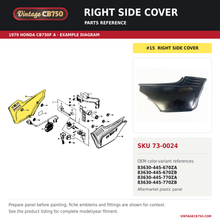 Load image into Gallery viewer, OEM fiche reference for VintageCB750 SKU 73-0024