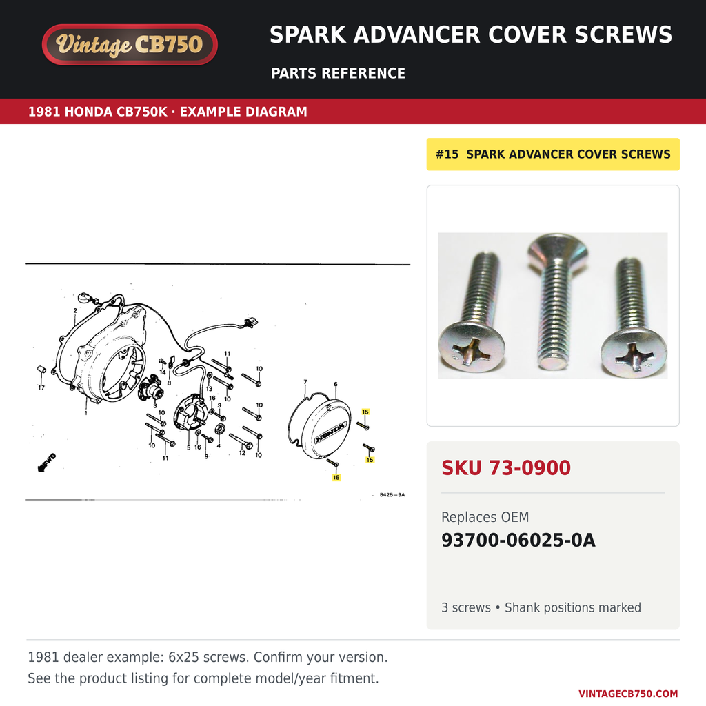 Parts fiche reference for SKU 73-0900