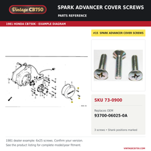 Load image into Gallery viewer, Parts fiche reference for SKU 73-0900