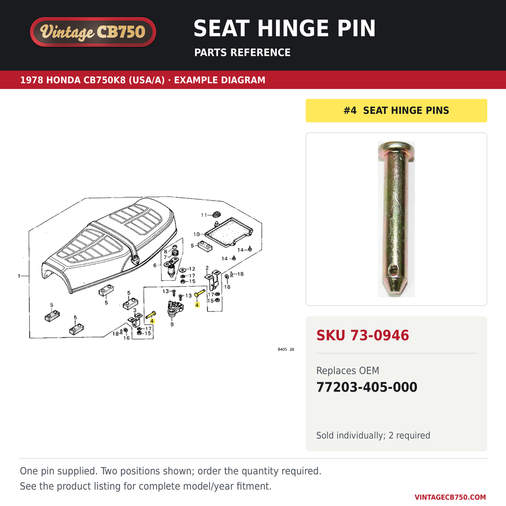 Parts fiche reference for SKU 73-0946