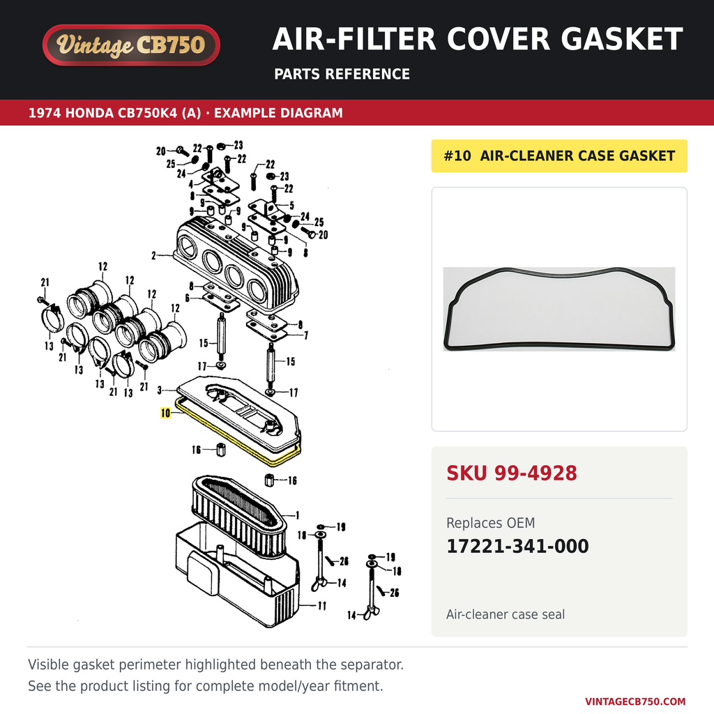 Parts fiche reference for SKU 99-4928