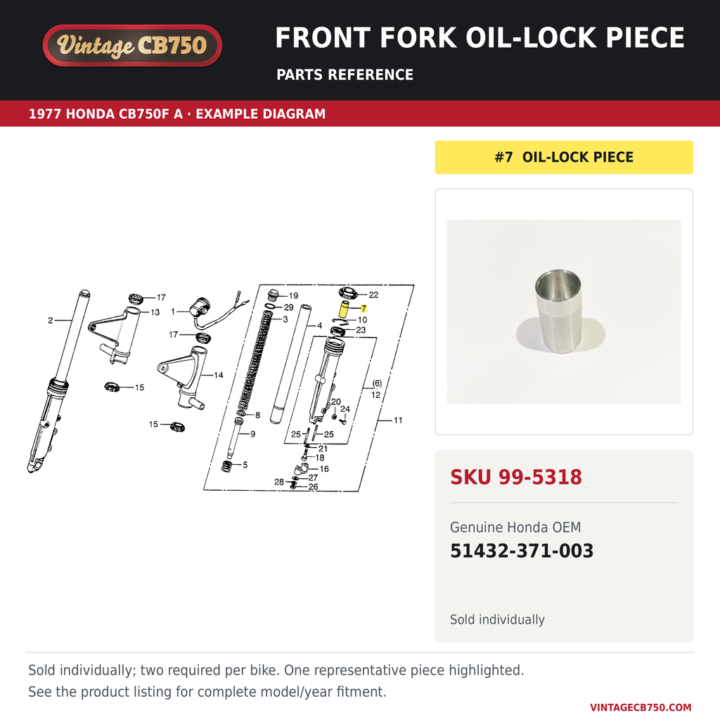 Parts fiche reference for SKU 99-5318