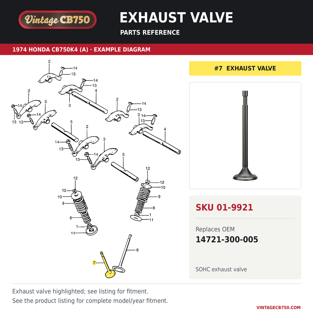 Corrected parts fiche reference for SKU 01-9921