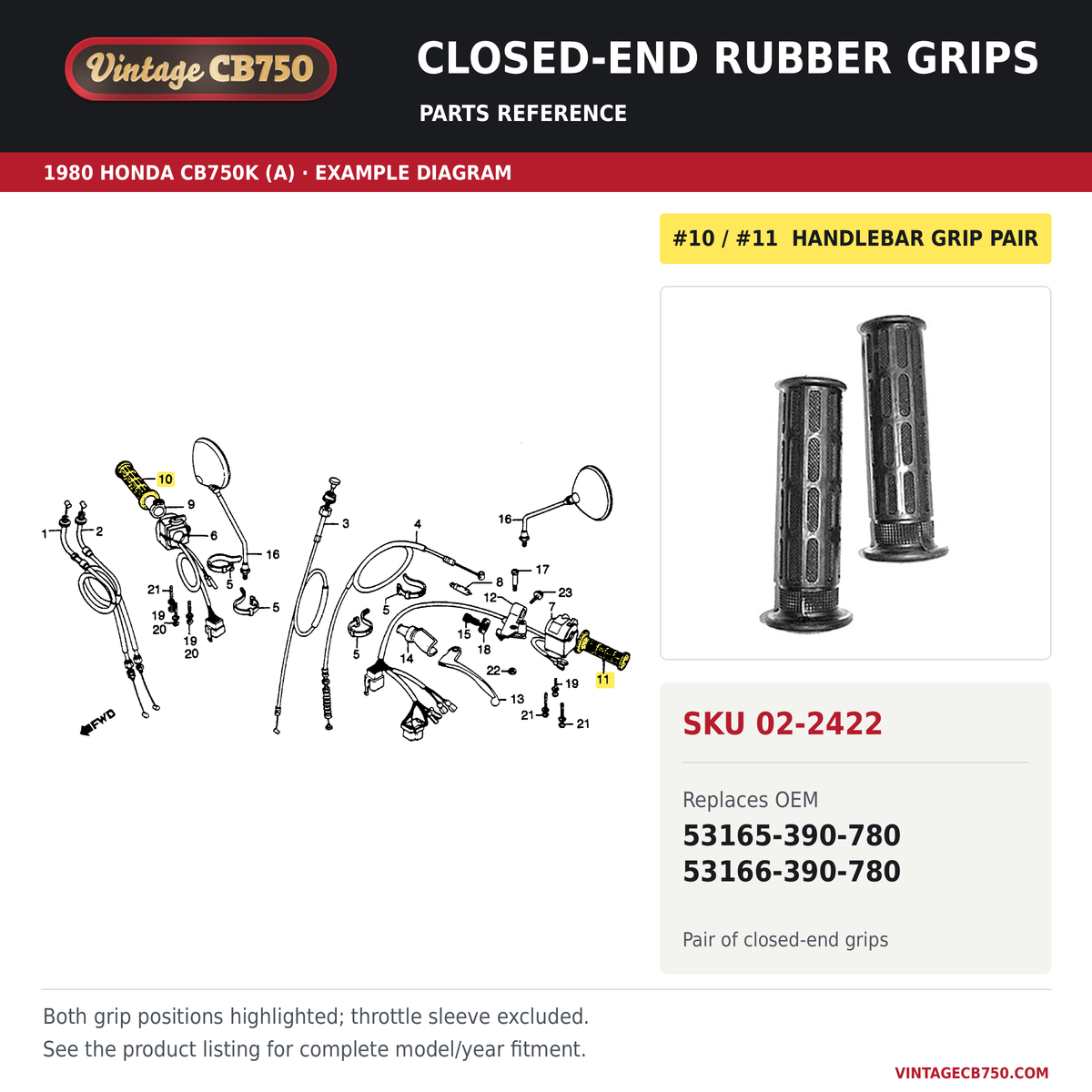 Corrected parts fiche reference for SKU 02-2422