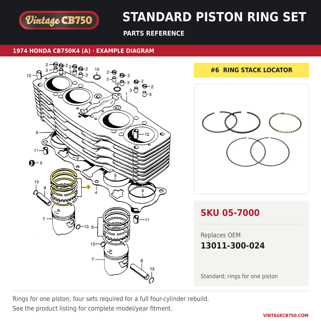 Corrected parts fiche reference for SKU 05-7000