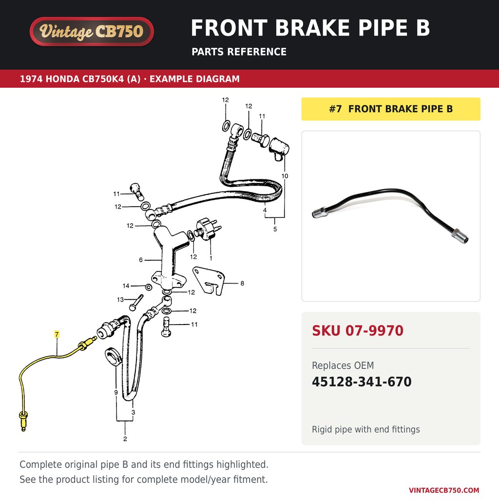 Corrected parts fiche reference for SKU 07-9970