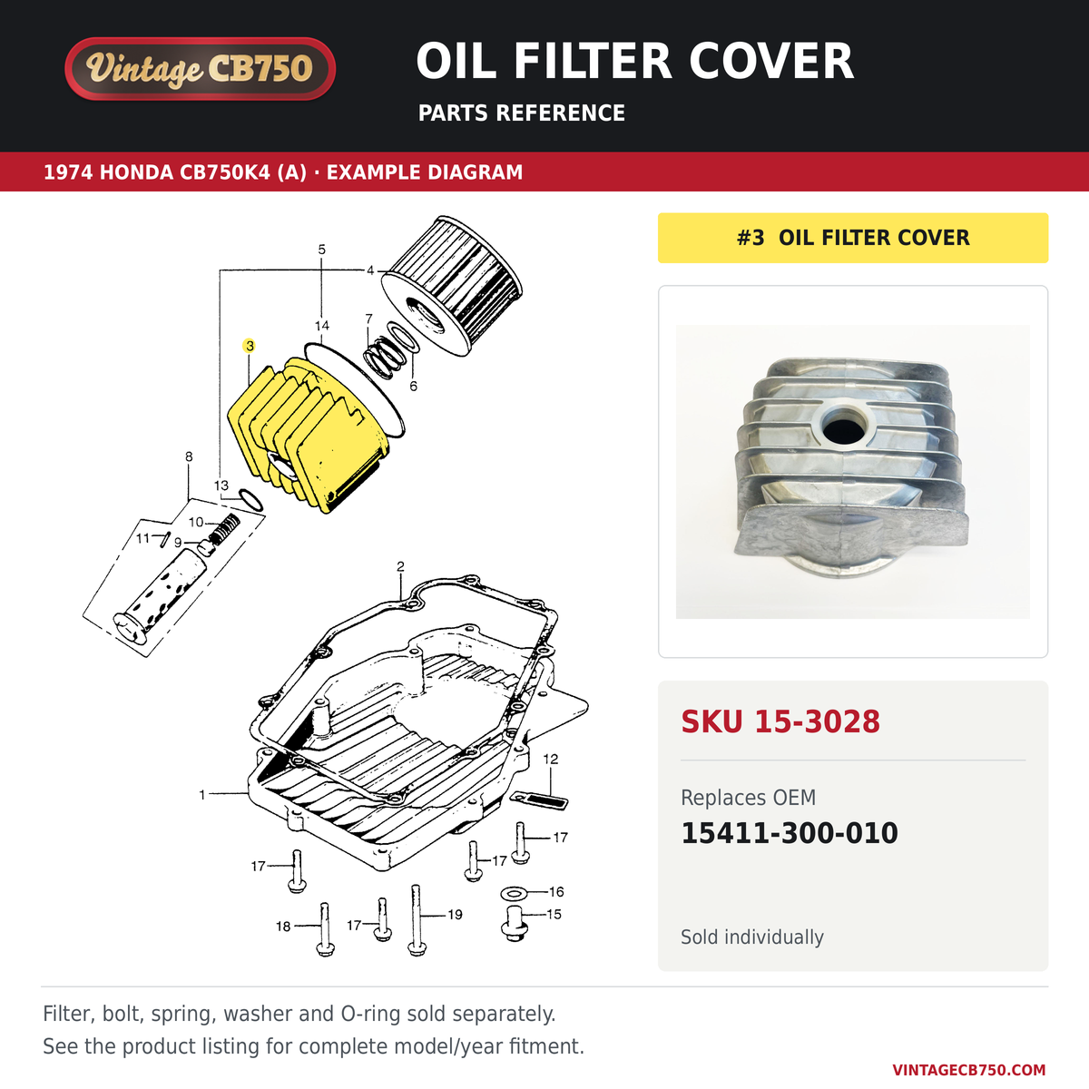 Corrected parts fiche reference for SKU 15-3028