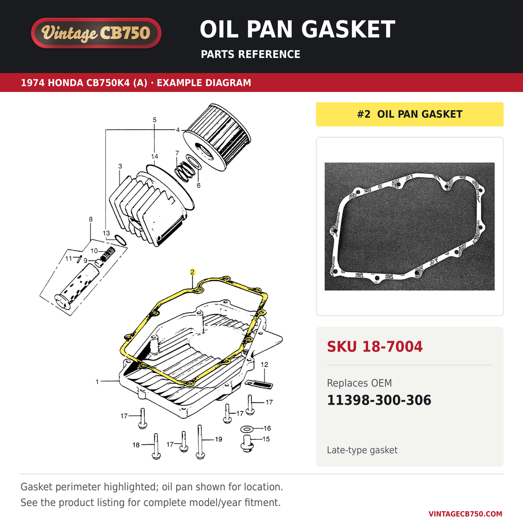 Corrected parts fiche reference for SKU 18-7004