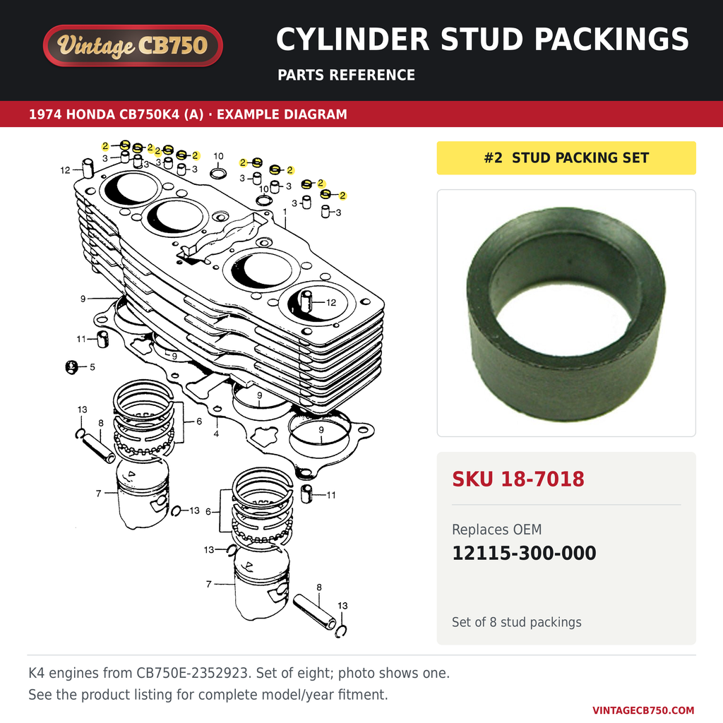 Corrected parts fiche reference for SKU 18-7018