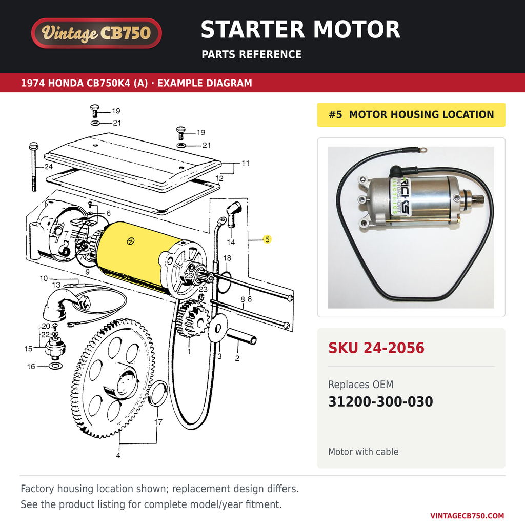 Corrected parts fiche reference for SKU 24-2056