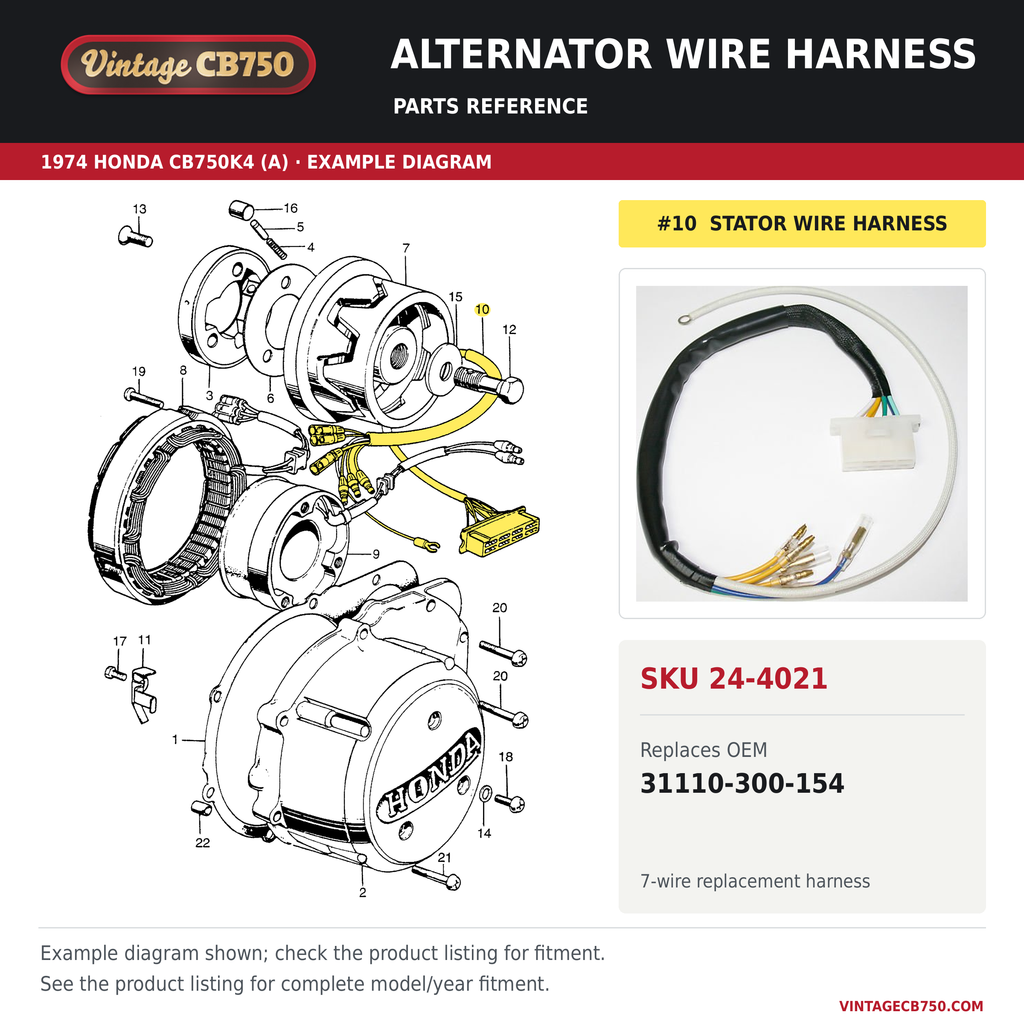Corrected parts fiche reference for SKU 24-4021