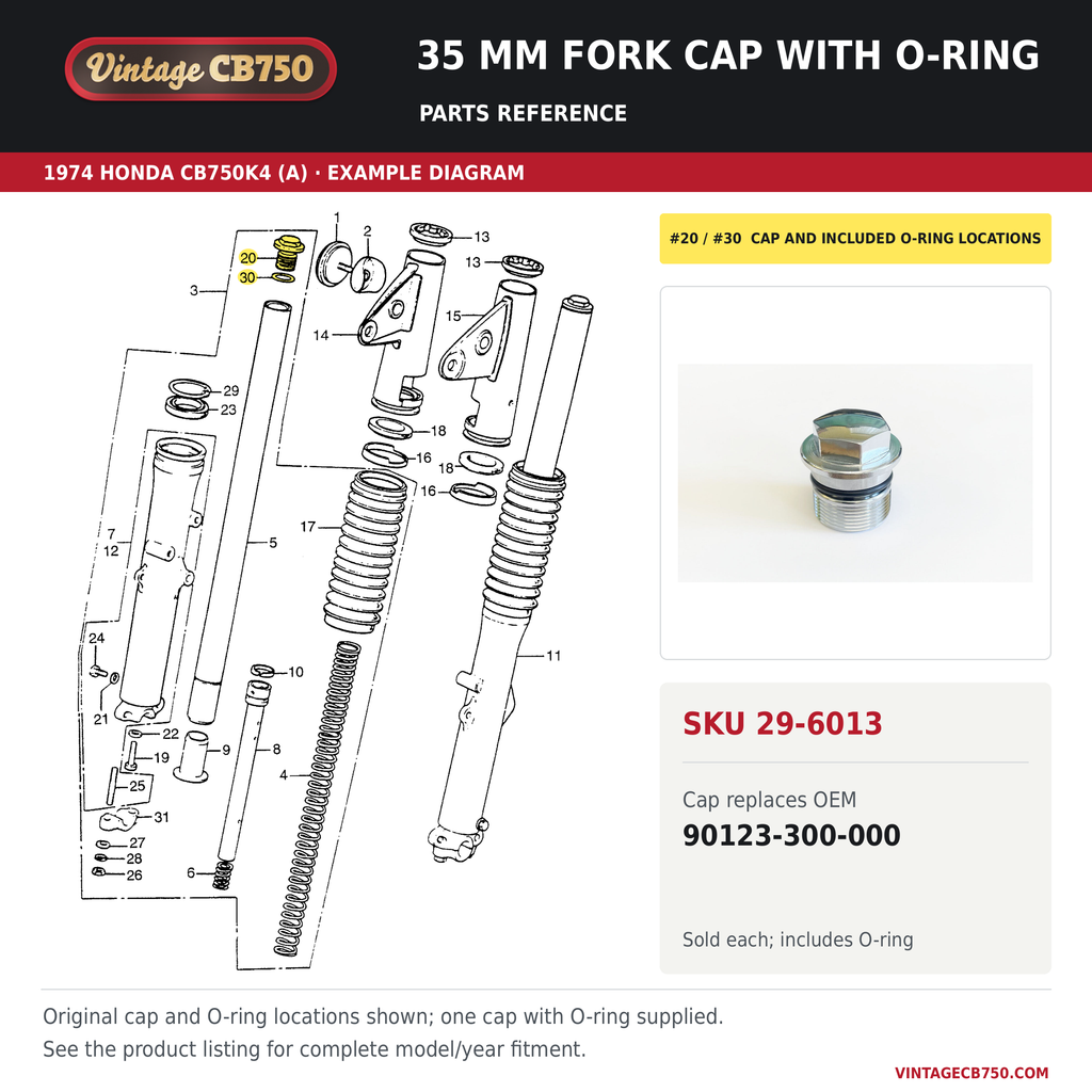 Corrected parts fiche reference for SKU 29-6013