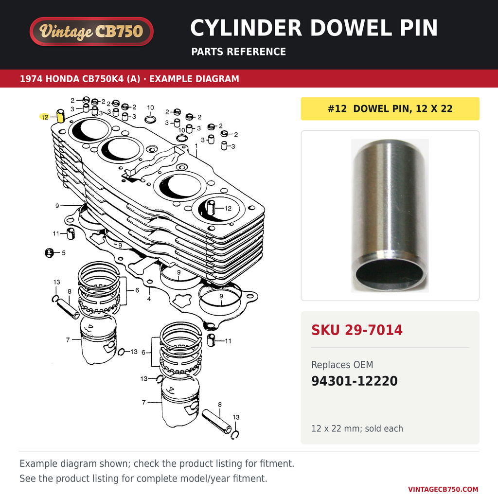 Corrected parts fiche reference for SKU 29-7014