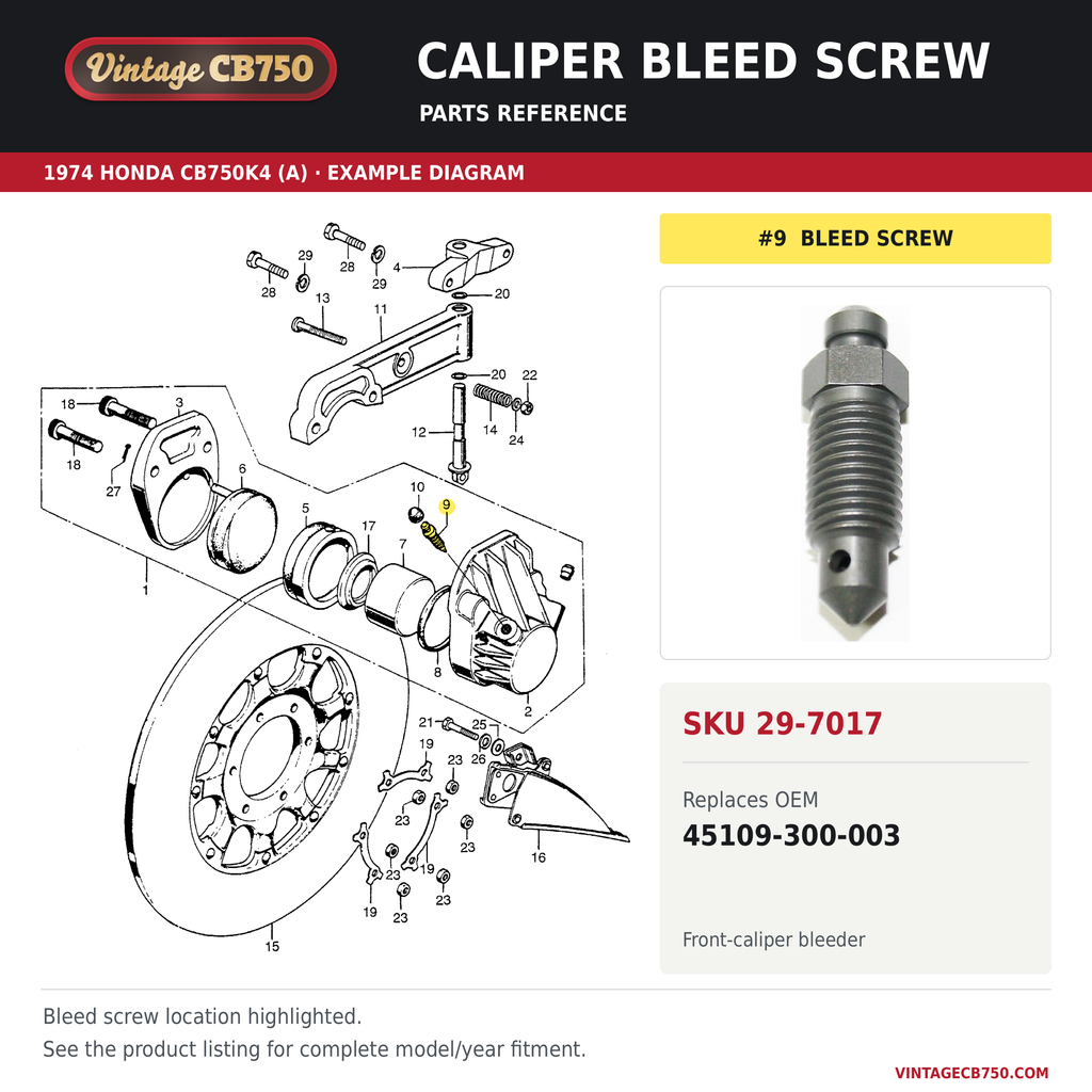 Corrected parts fiche reference for SKU 29-7017