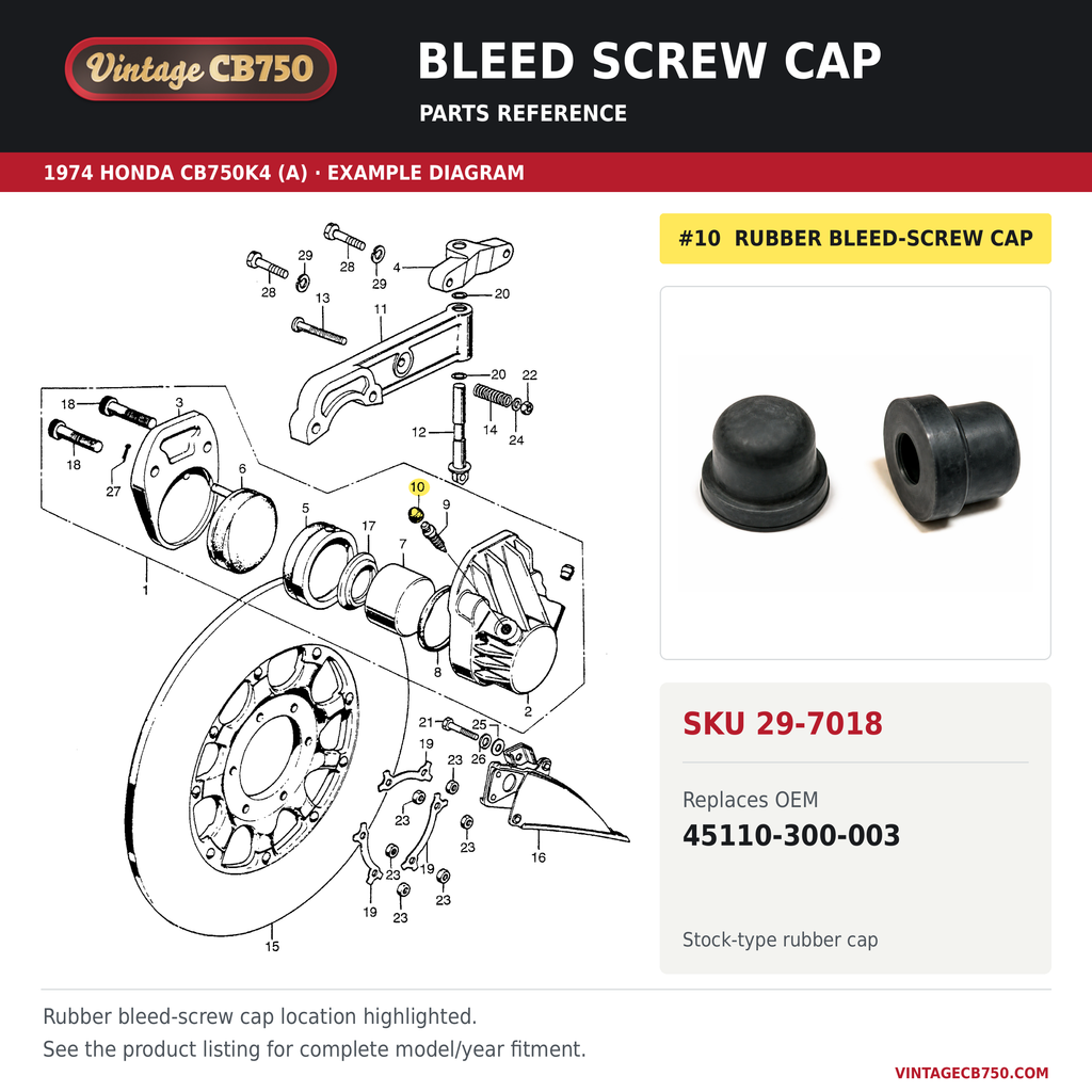 Corrected parts fiche reference for SKU 29-7018