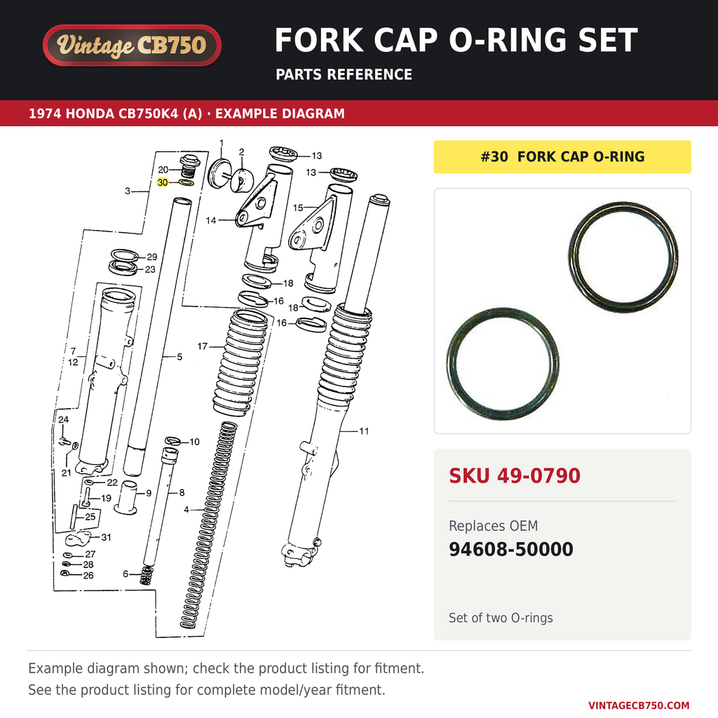 Corrected parts fiche reference for SKU 49-0790