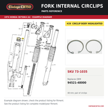 Load image into Gallery viewer, Corrected parts fiche reference for SKU 73-1035