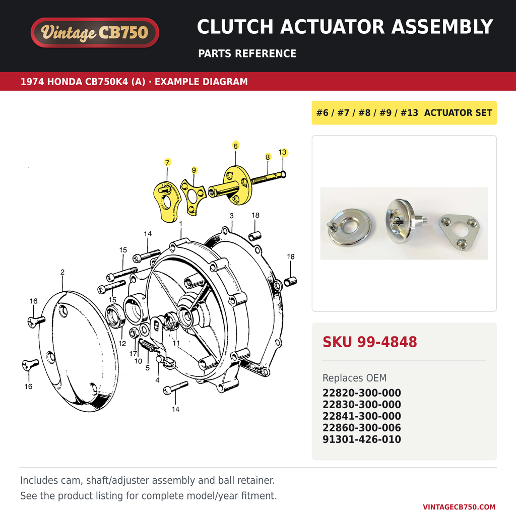 Corrected parts fiche reference for SKU 99-4848
