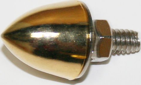 Universal motorcycle gold bullet shaped license plate bolt