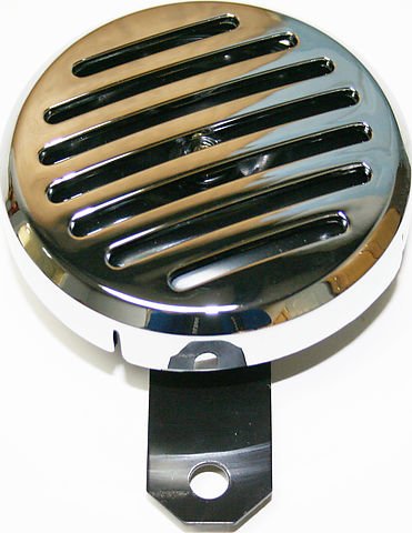 Universal motorcycle horn with chrome grill 12 volt