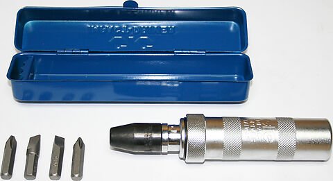Universal motorcycle impact driver with bit set