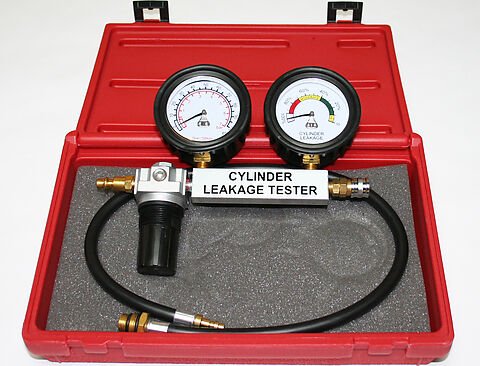 Universal motorcycle leakdown tester