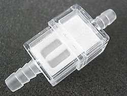Universal motorcycle low profile inline fuel filter