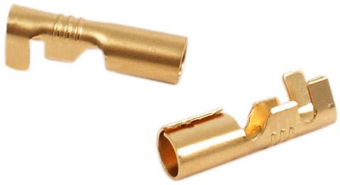 Universal motorcycle 4mm x 17mm long female bullet connectors pk 10