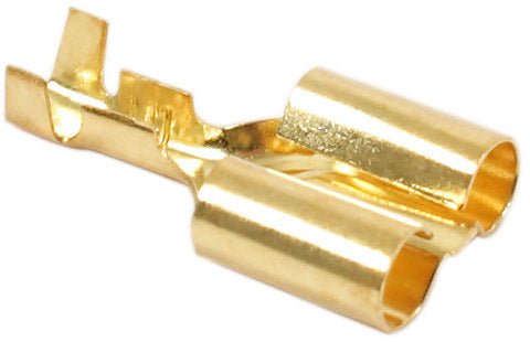 Universal motorcycle 3.5mm x 21mm long double female bullet connectors pk 10