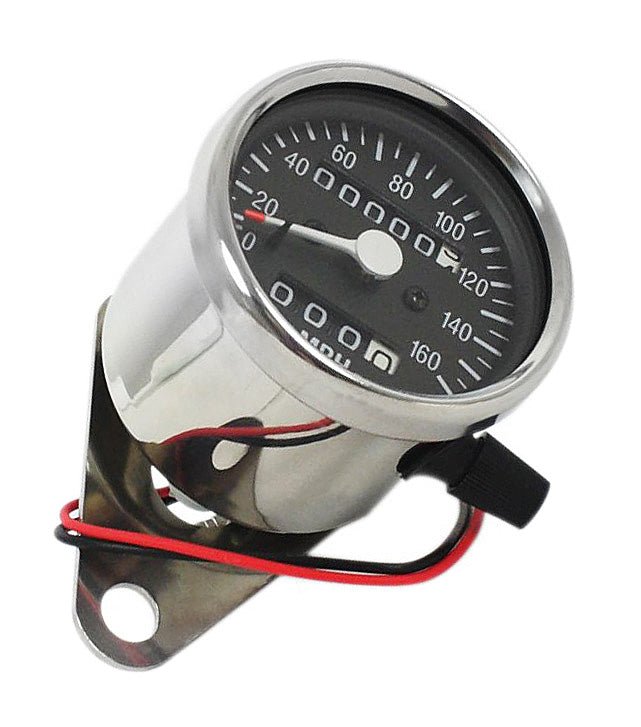Honda CB mini custom mph speedometer with black face plate