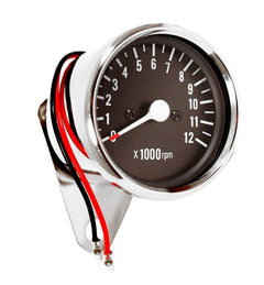 Mini Custom Tachometer ~ Black Face Plate 4:1 Drive