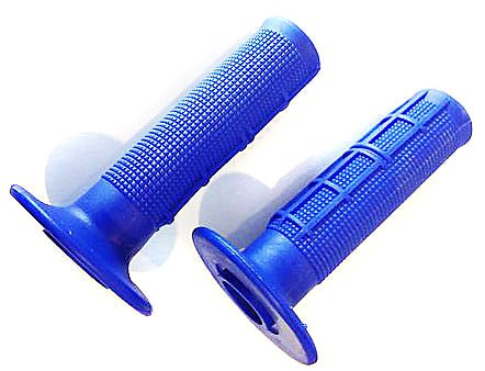 Blue moto cross grips for 7 8 inch handlebars