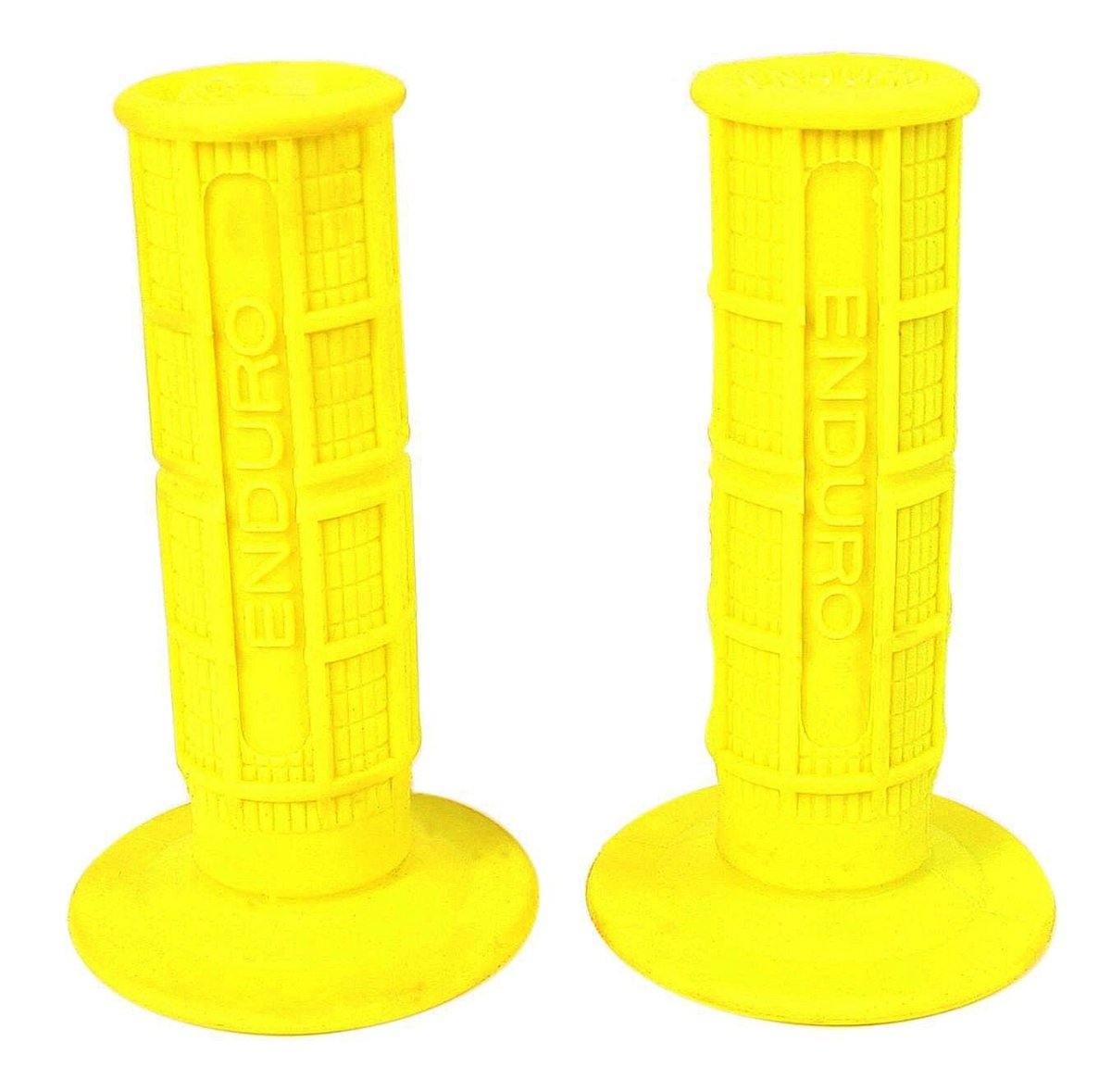 Day-glo yellow moto cross grips for 7 8 inch handlebars
