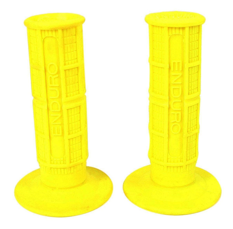 Day-glo yellow moto cross grips for 7 8 inch handlebars