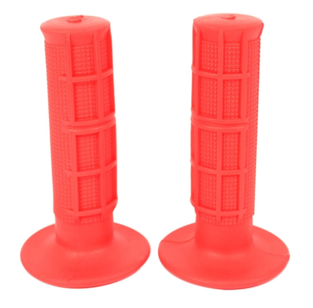 Red moto cross grips for 7 8 inch handlebars