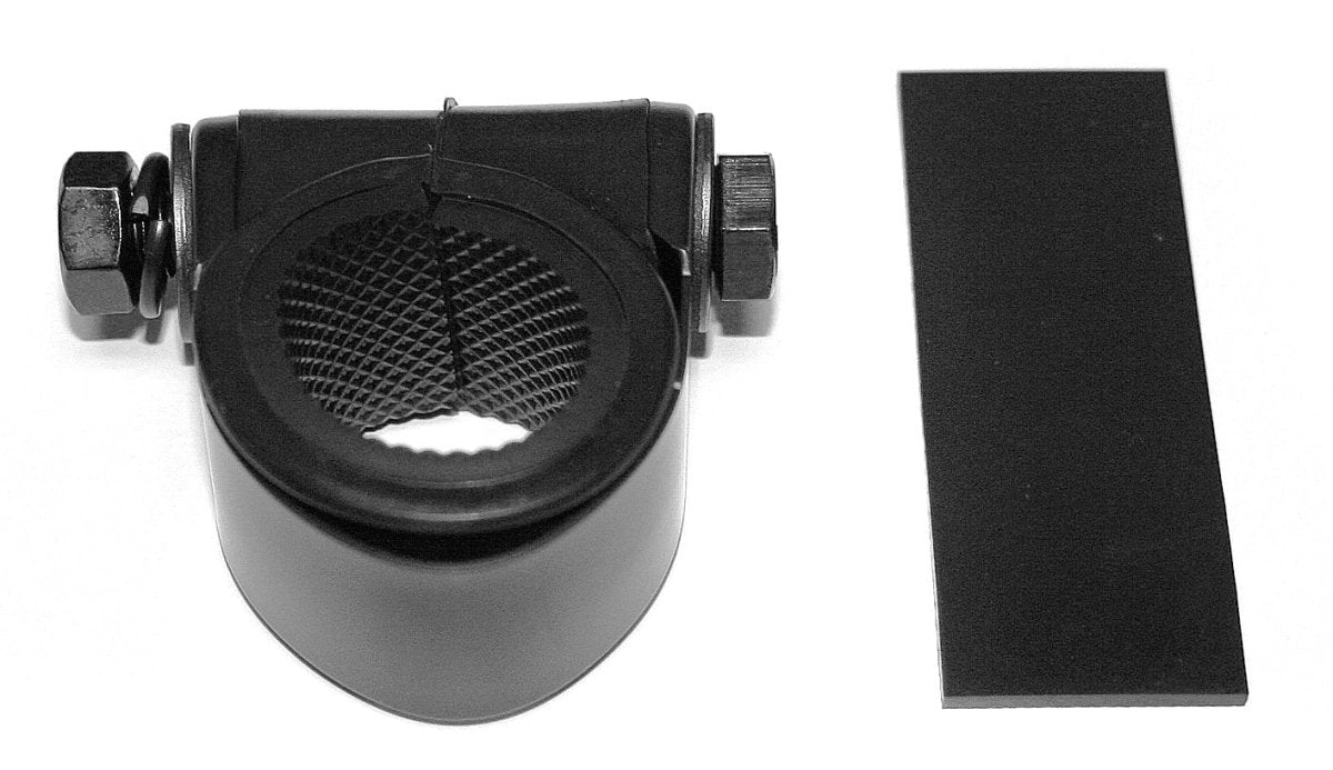Black clamp mount for mini speedometer and tachometer on 7 8 or 1 inch handlebars